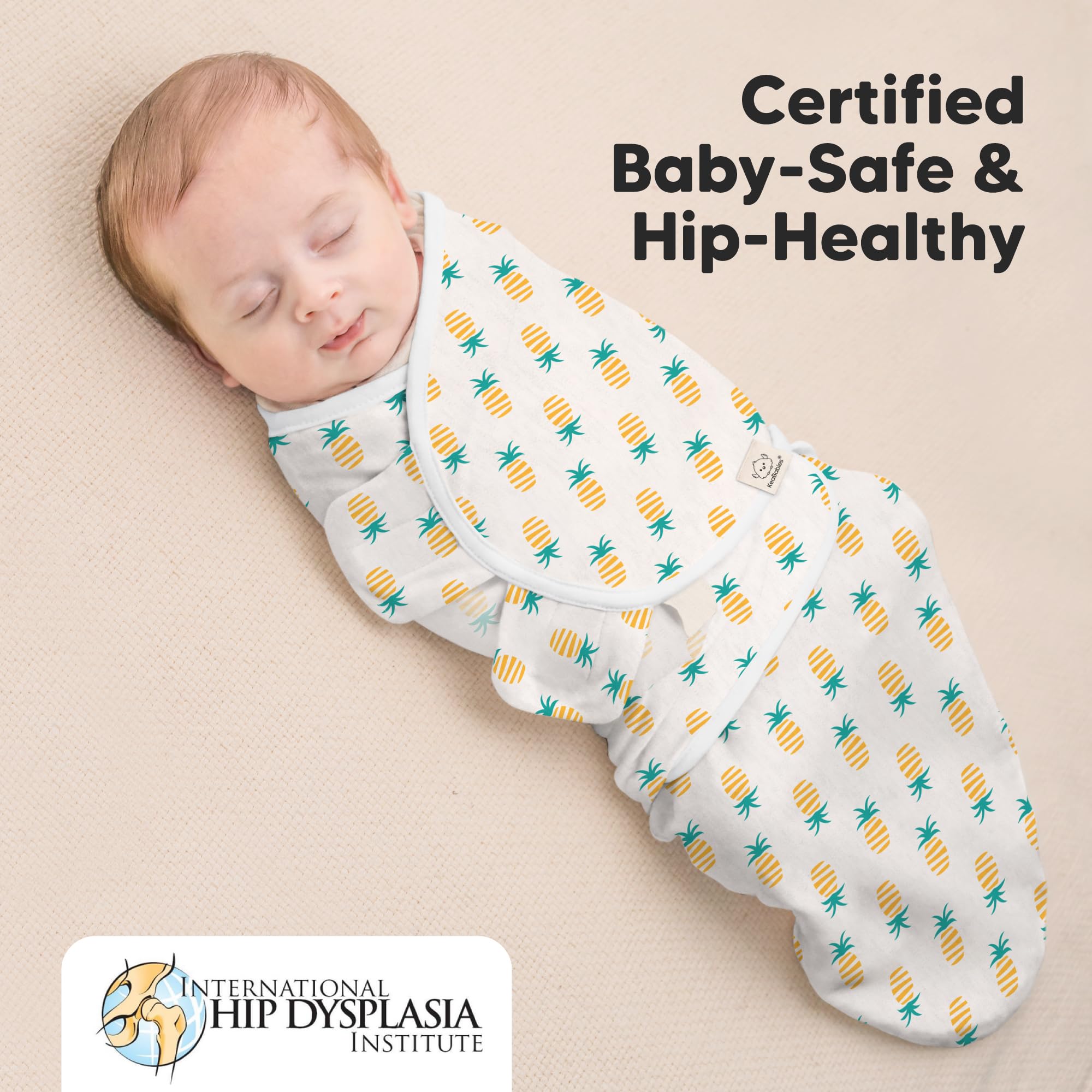 KeaBabies full-zip diaper-change feature enables quick, sleep-friendly changes.