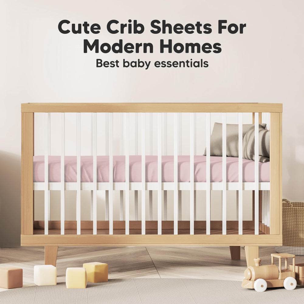 KeaBabies gender-neutral baby crib sheets ideal for shared spaces.