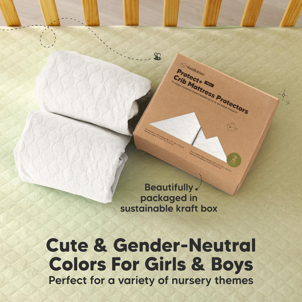 KeaBabies gender-neutral crib sheets suit any nursery decor.