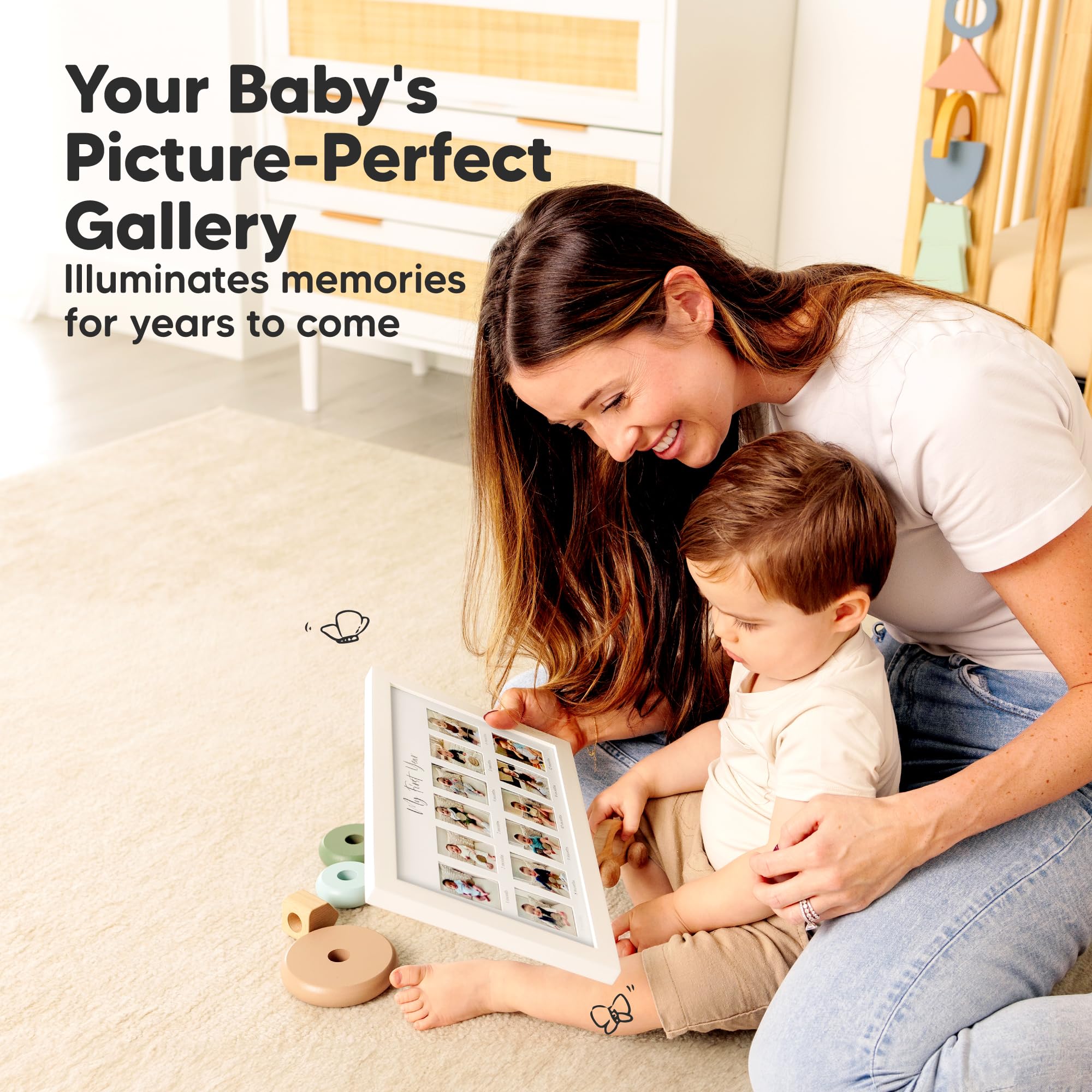 KeaBabies gender-neutral frame fits any nursery decor