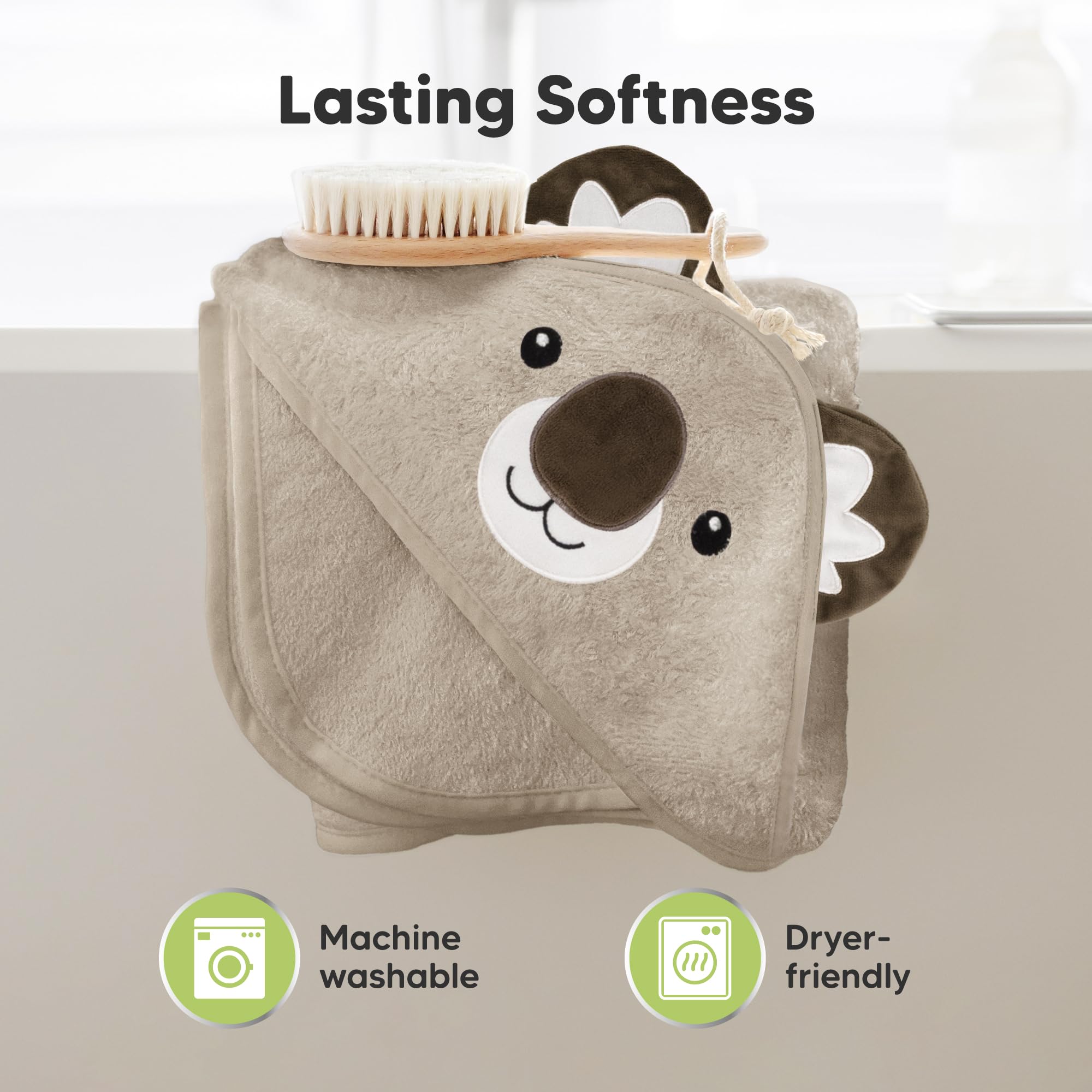 KeaBabies towel designed for sensitive skin care