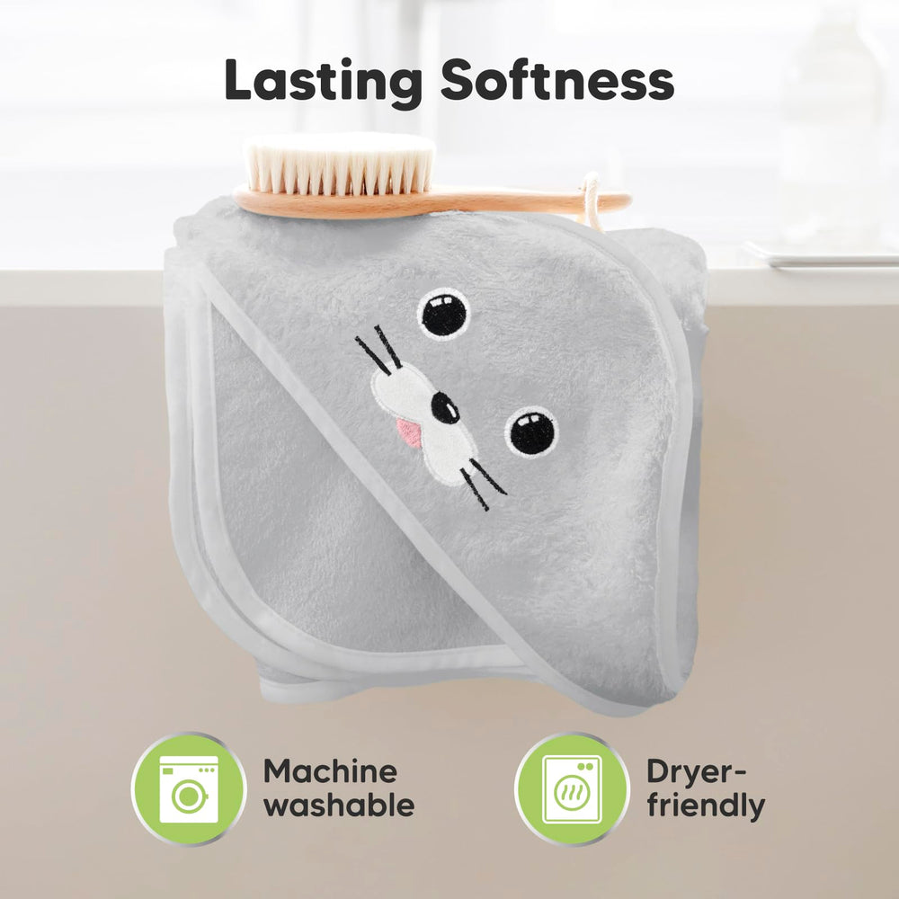KeaBabies gentle on sensitive skin towel supports daily bath times