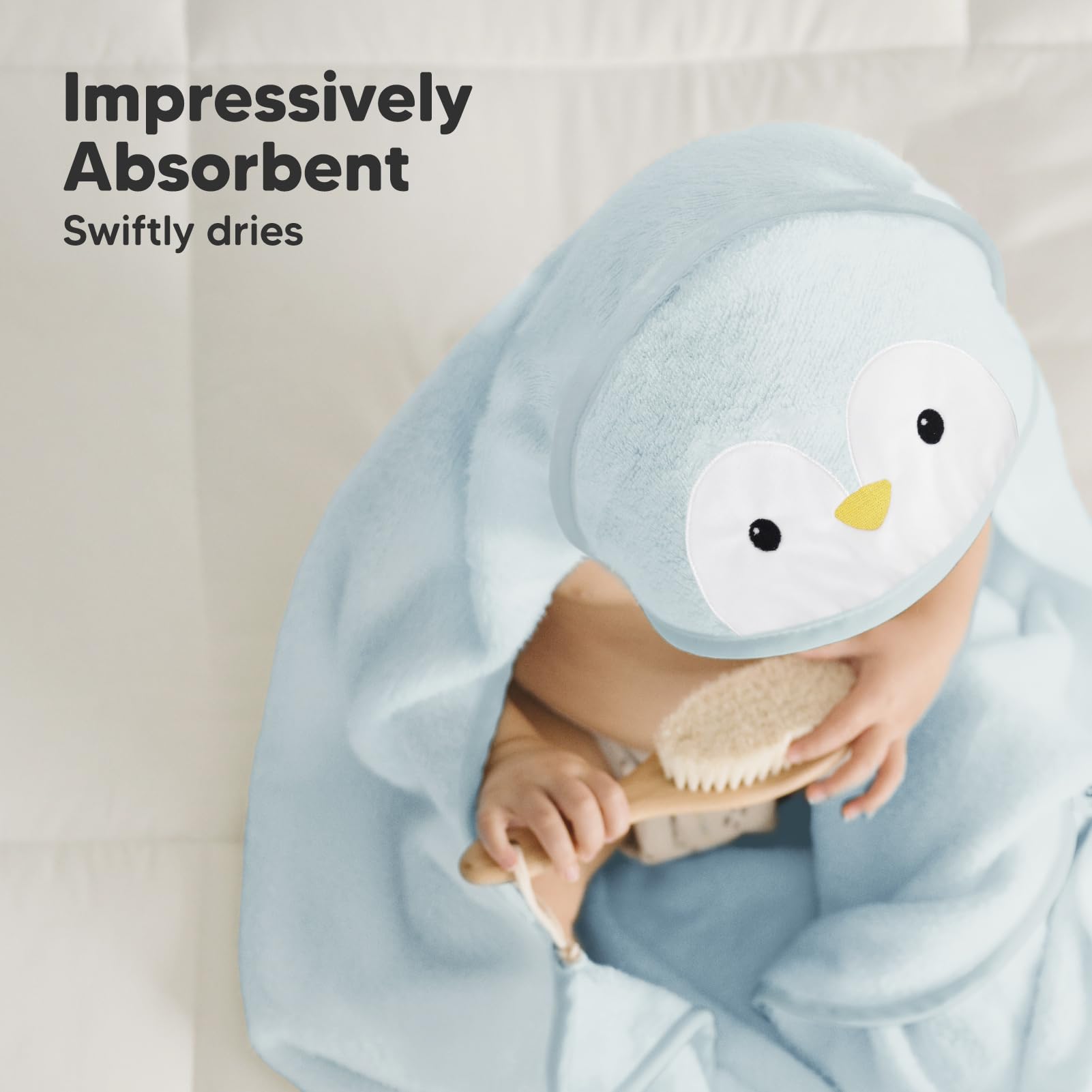 KeaBabies gentle on sensitive skin towel emphasizes natural materials safe for delicate baby skin