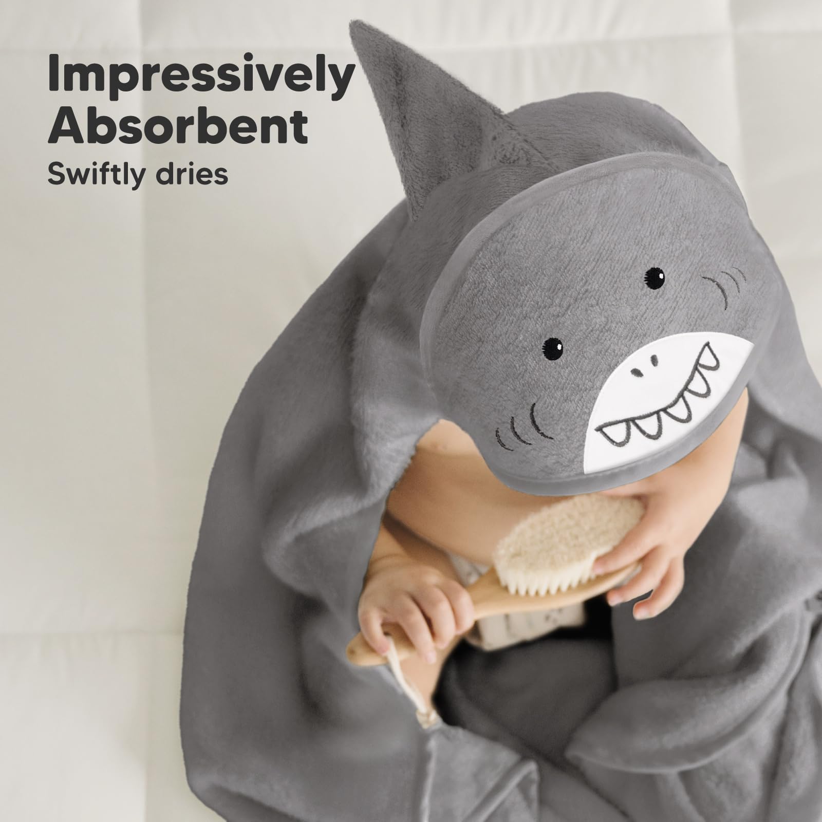 KeaBabies gentle-on-skin-towel highlights safe material for delicate skin