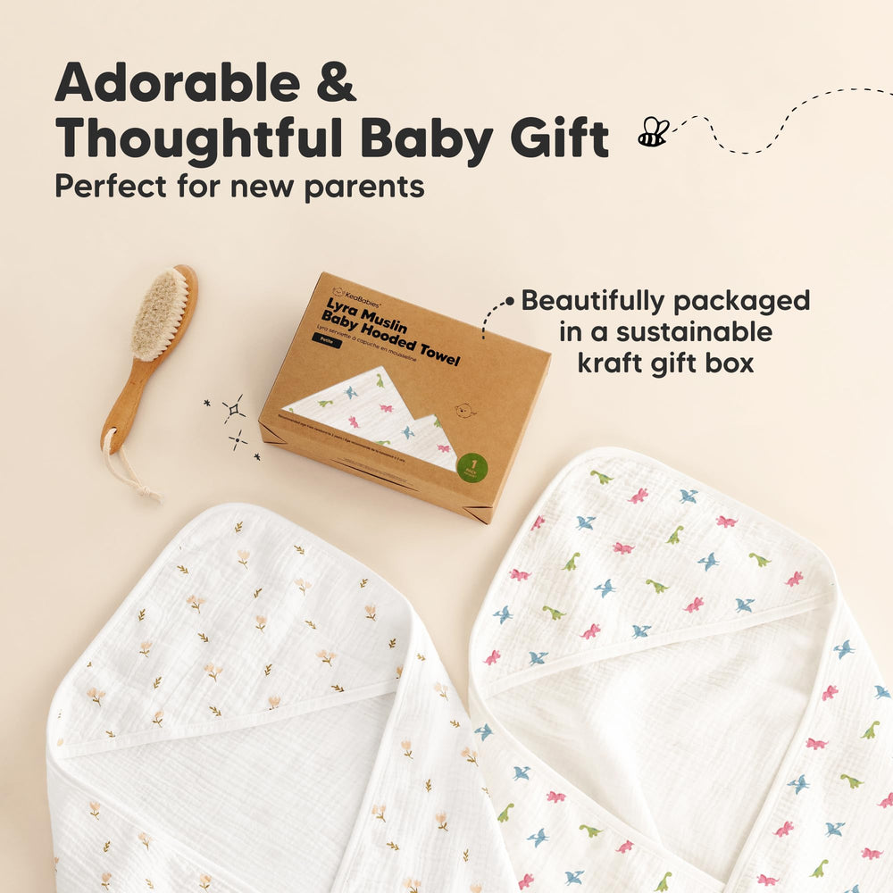 KeaBabies gift-ready towel set for thoughtful shower gift.