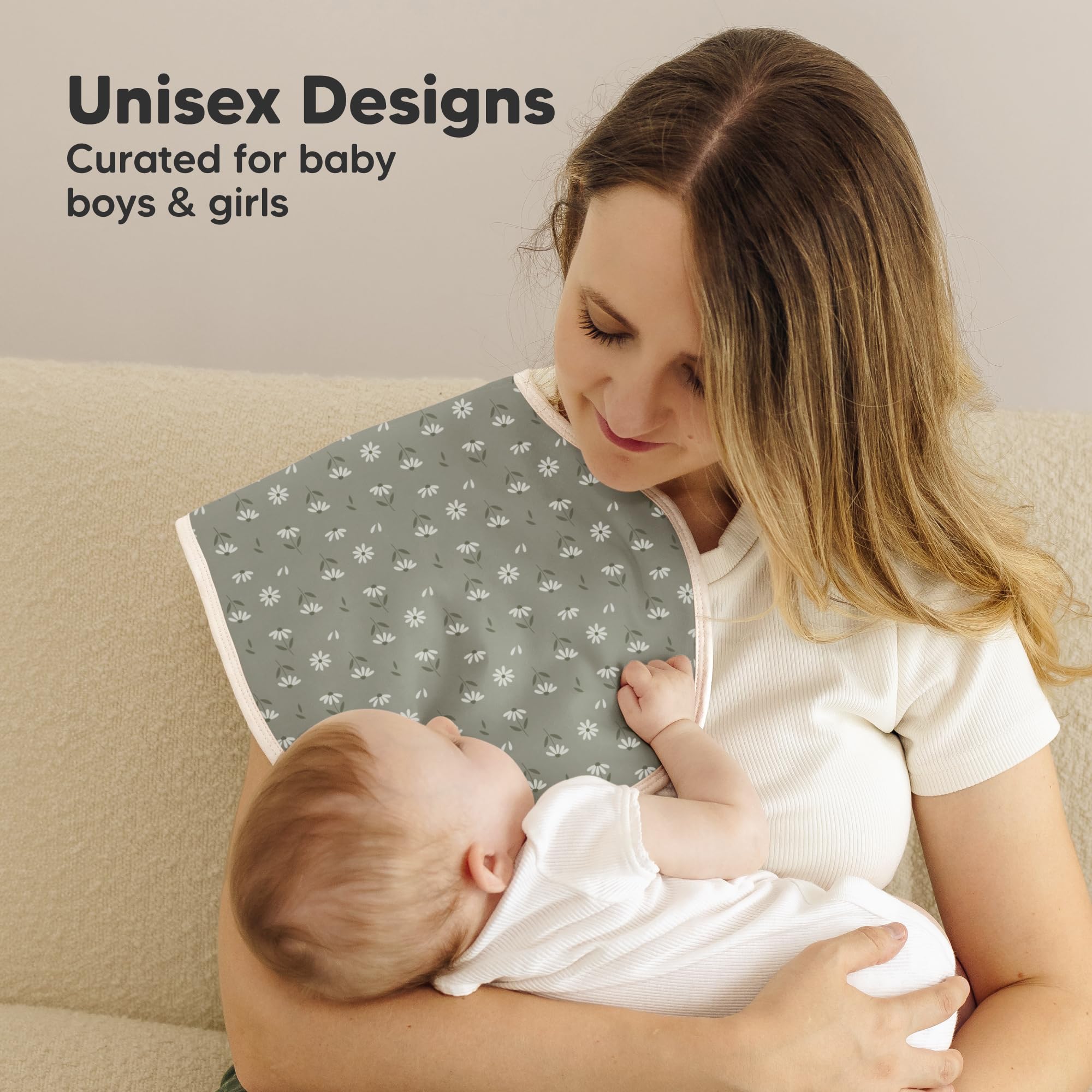 KeaBabies GOTS-certified organic cotton label visible on fabric