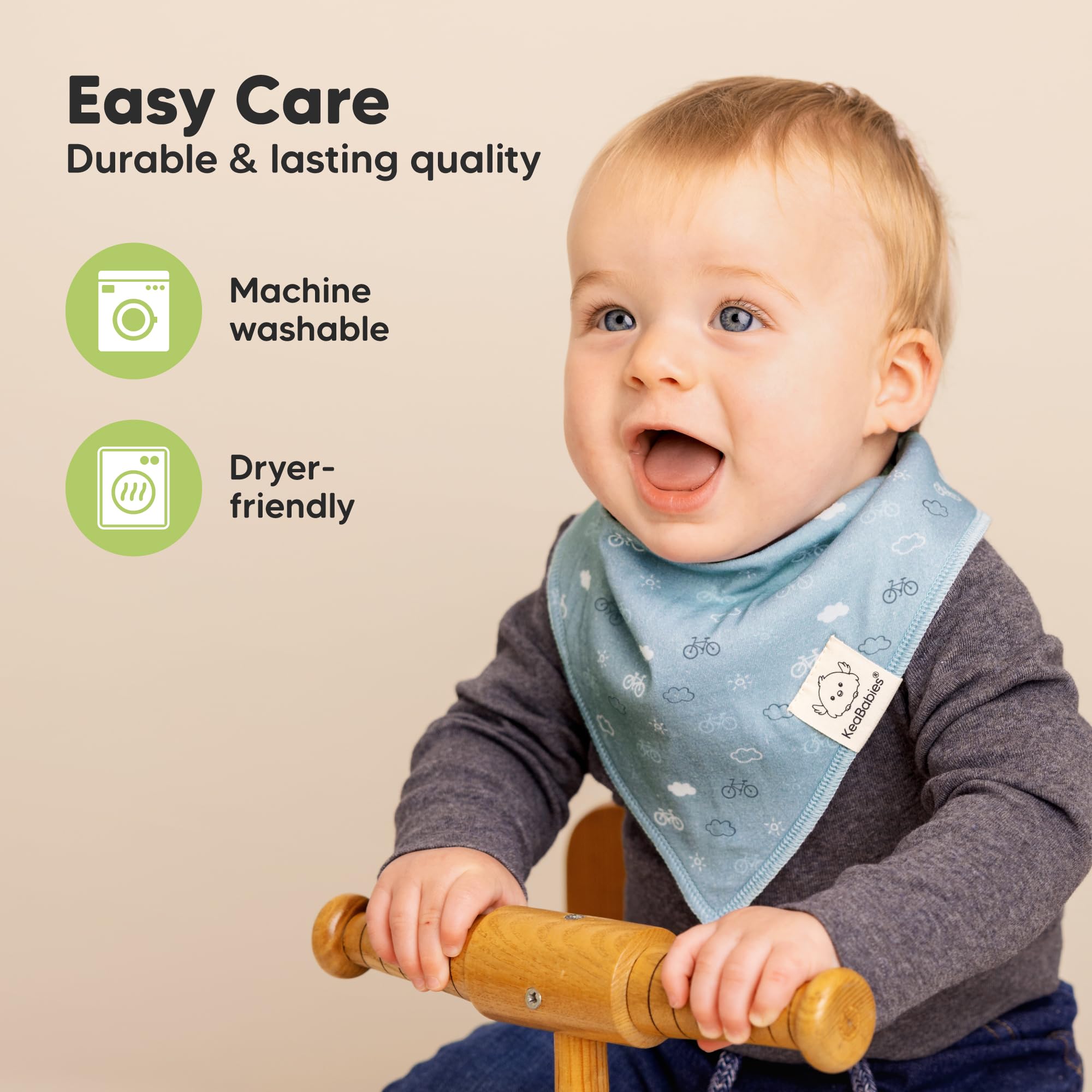 KeaBabies 8 pack ships with organic backing for extra moisture protection