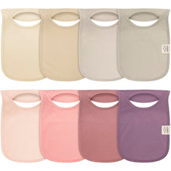 KeaBabies Hallo Baby Bibs Dahlia pullover design keeps teething drool tidy.
