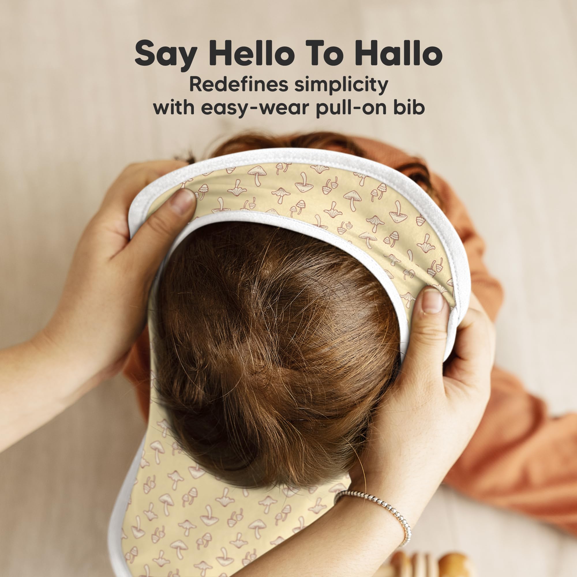 KeaBabies Hallo bib in fall spores colors for unisex style.