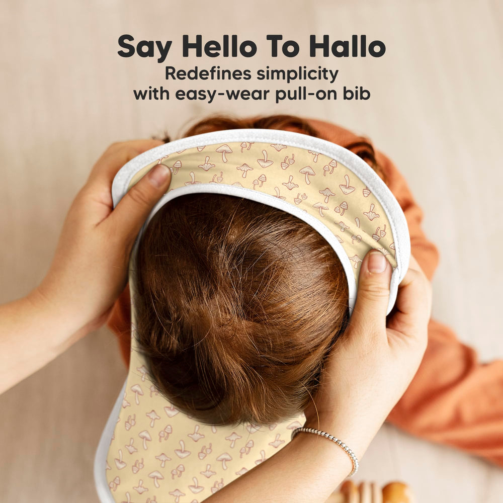 KeaBabies Hallo bib in fall spores colors for unisex style.