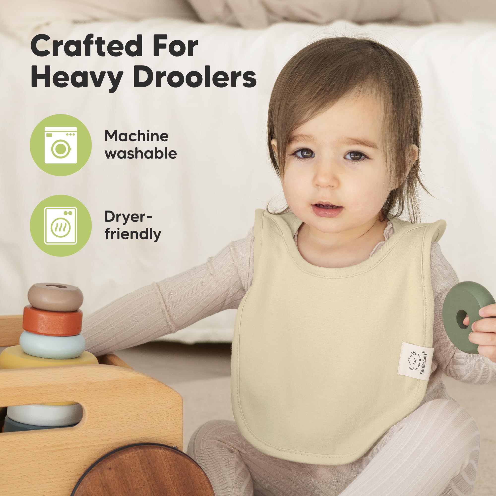 KeaBabies Hallo bib folded neatly for compact storage