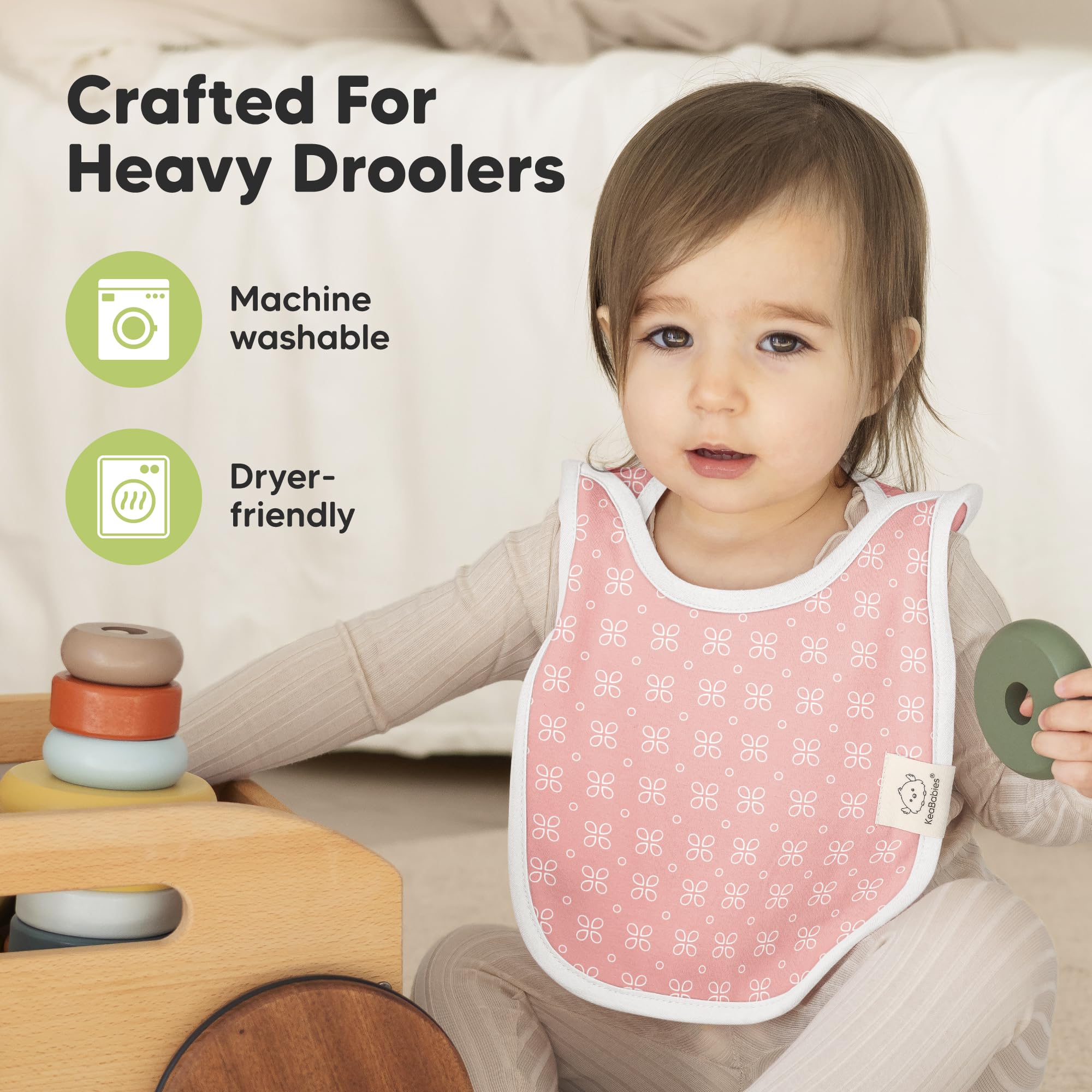 KeaBabies Hallo Bibs gift-ready kraft box enhances newborn gifting.