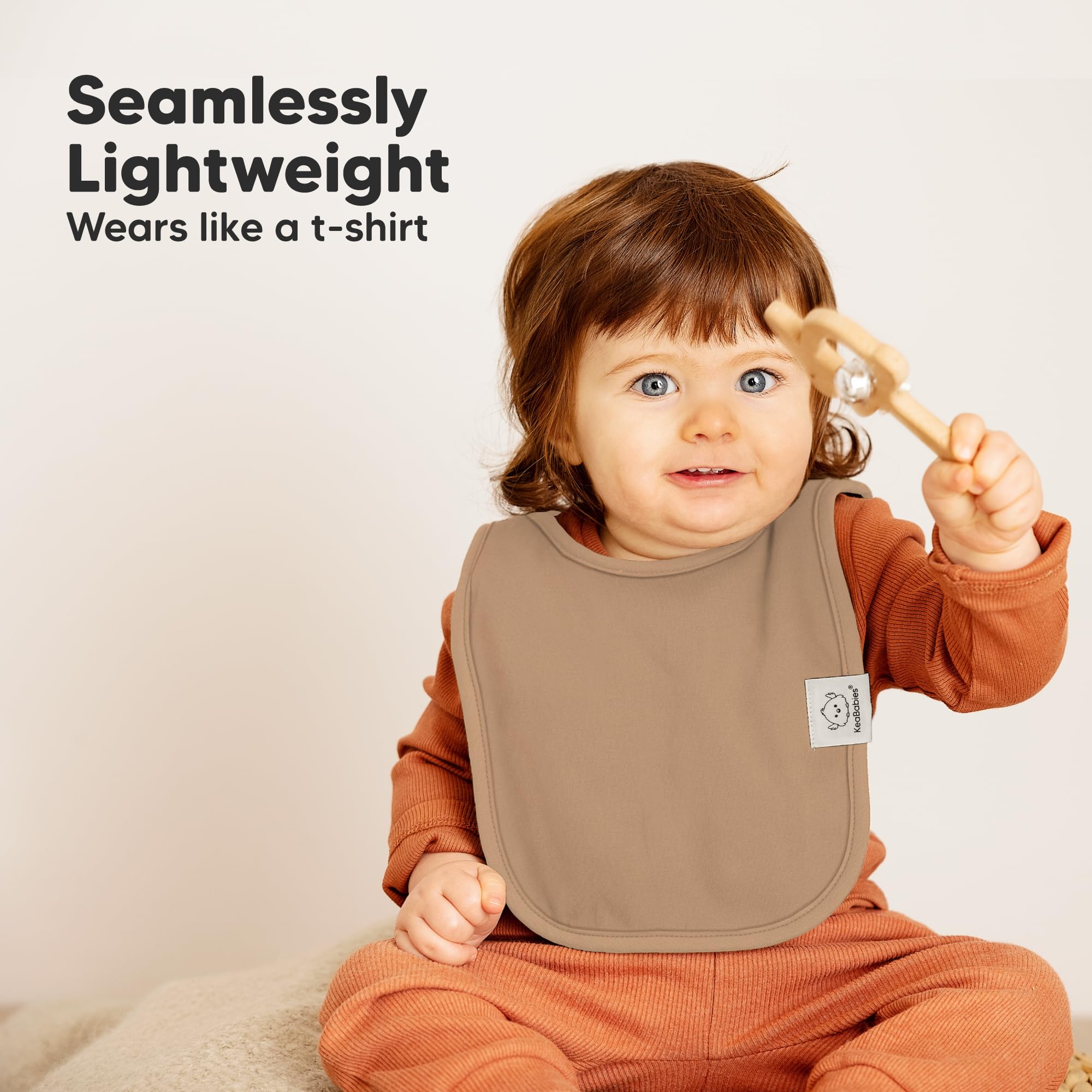 KeaBabies Hallo bib gifts-ready in sustainable kraft box for newborns.