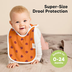 KeaBabies Hallo bib organic cotton fabric gentle on sensitive skin.