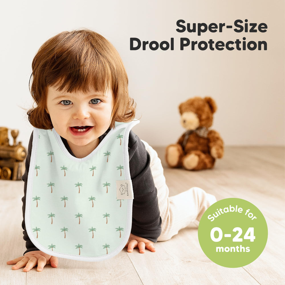 KeaBabies Hallo bib made from organic cotton for soft skin comfort.