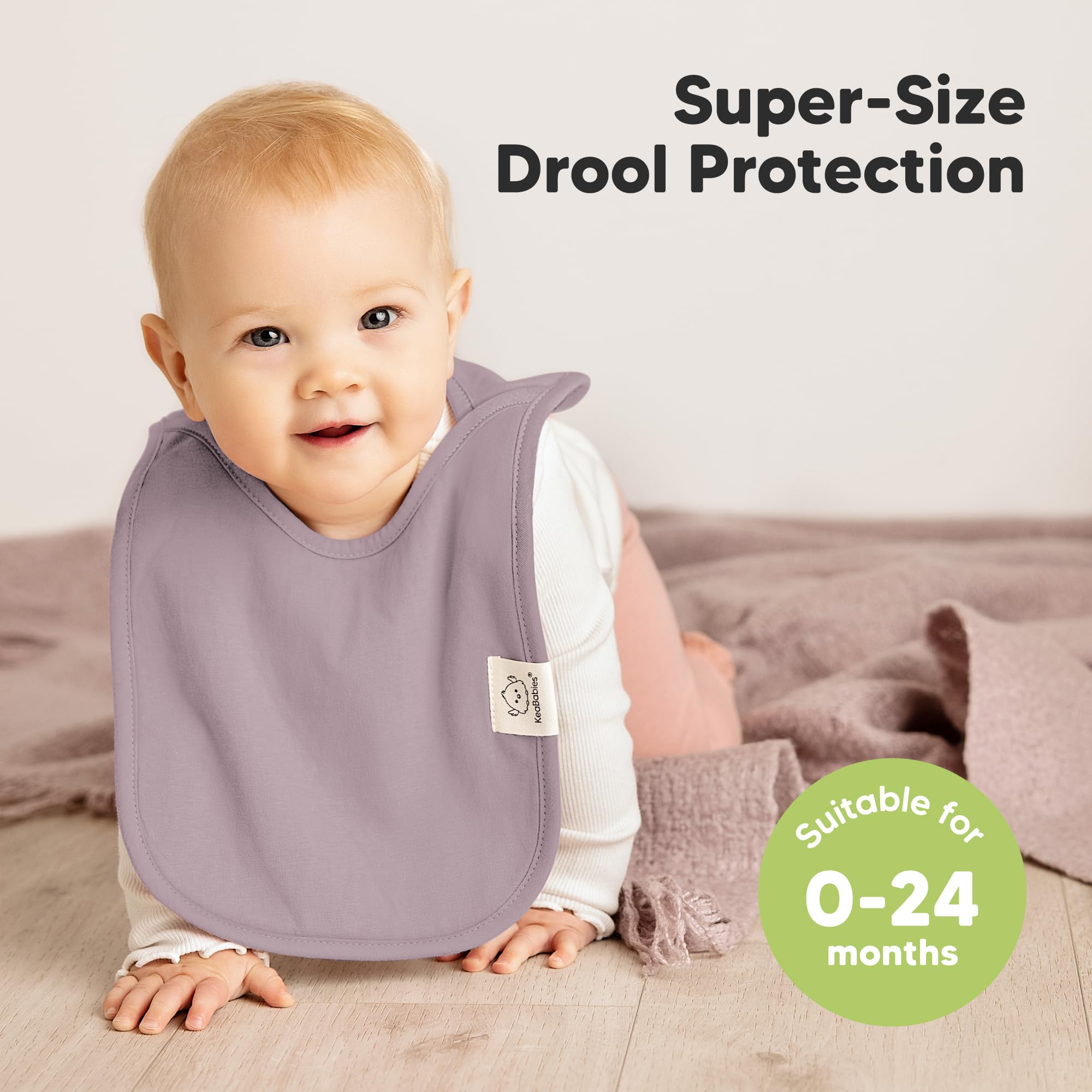 KeaBabies Hallo Bibs pullover design for quick dressing