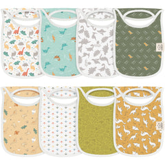 KeaBabies Hallo bib pullover design shown for easy on-off and secure fit.