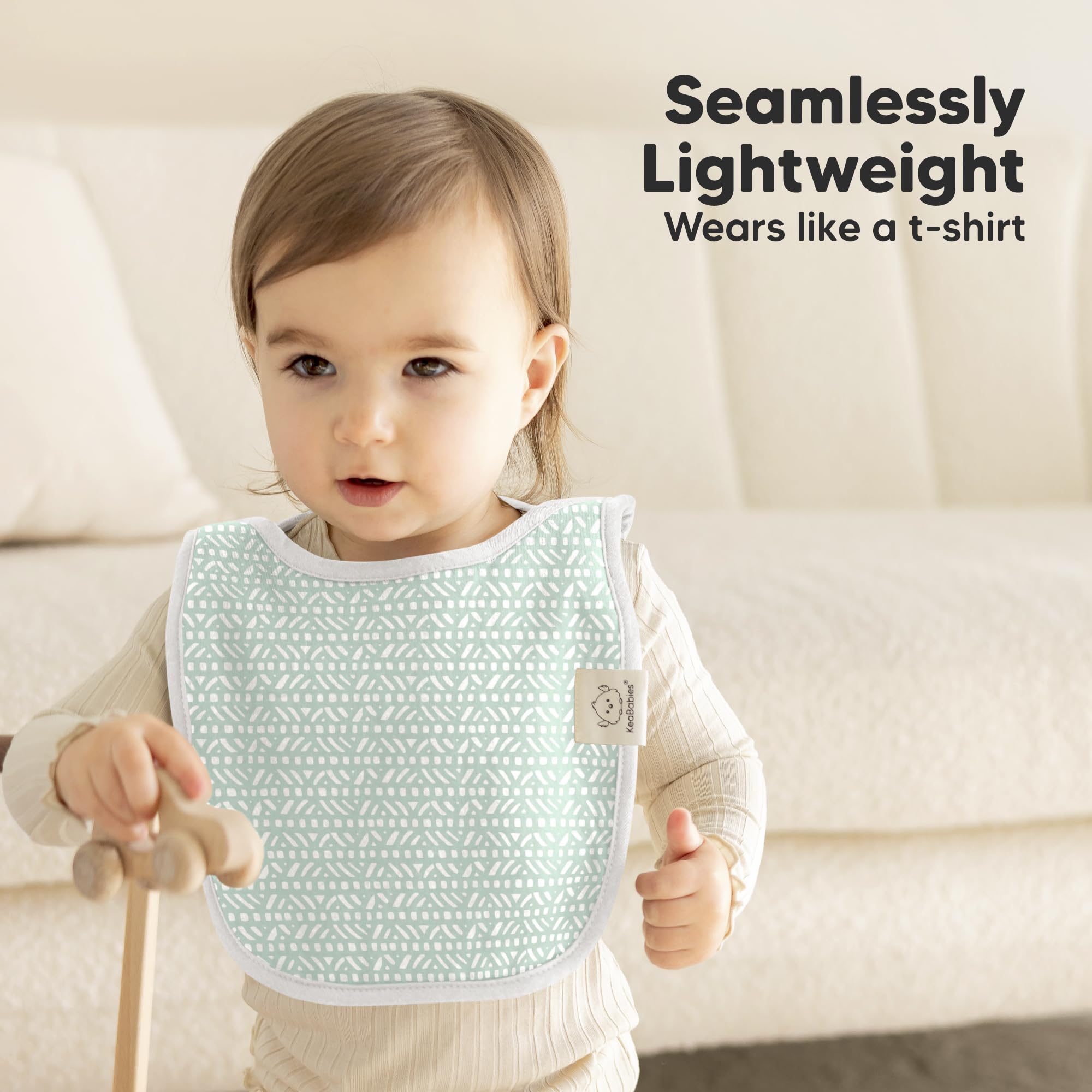 KeaBabies Hallo Bib organic cotton suitable for sensitive skin.