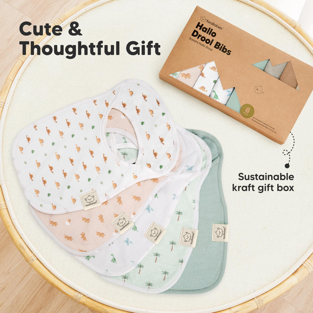 KeaBabies Hallo bib is soft and skin-friendly for sensitive skin.
