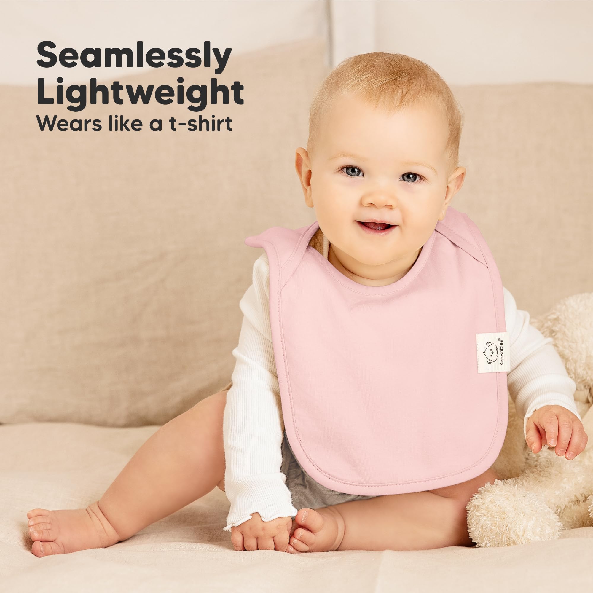 KeaBabies Hallo Bibs large torso coverage keeps outfits clean