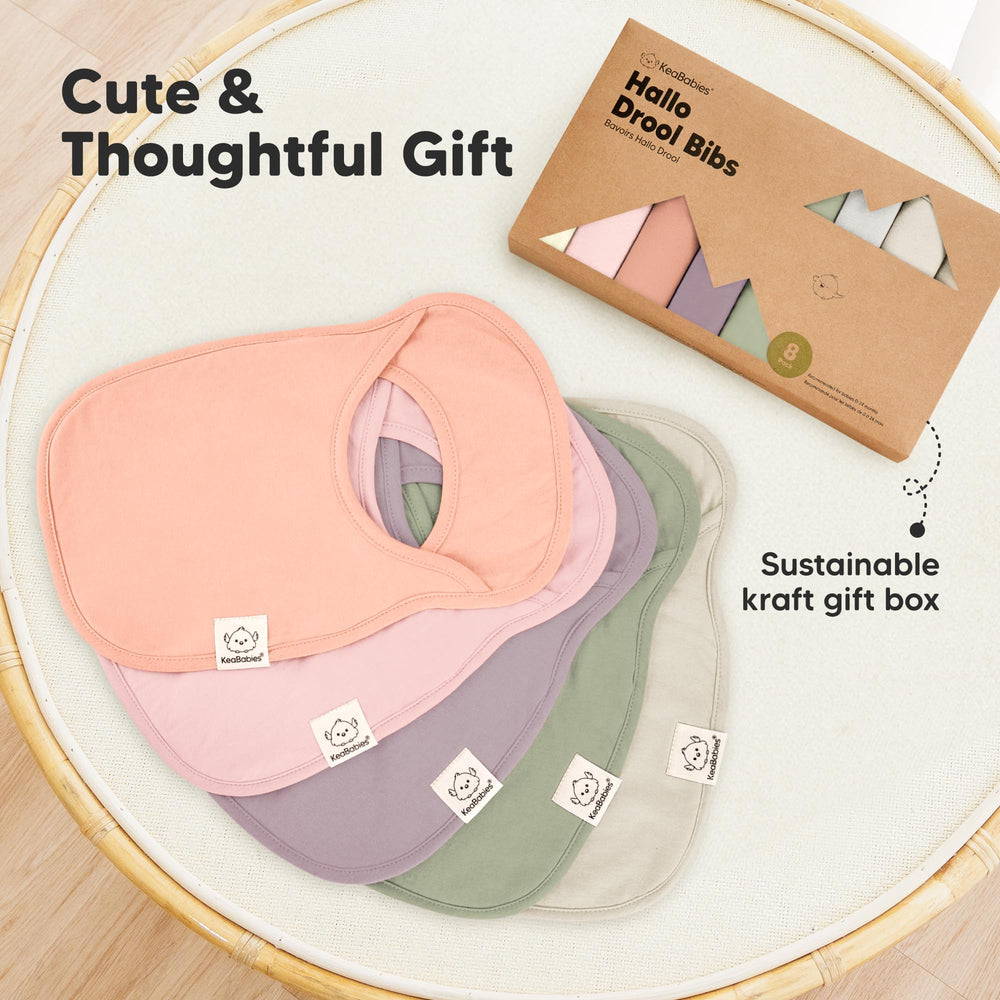 KeaBabies Hallo Bibs unisex colors for versatile outfits