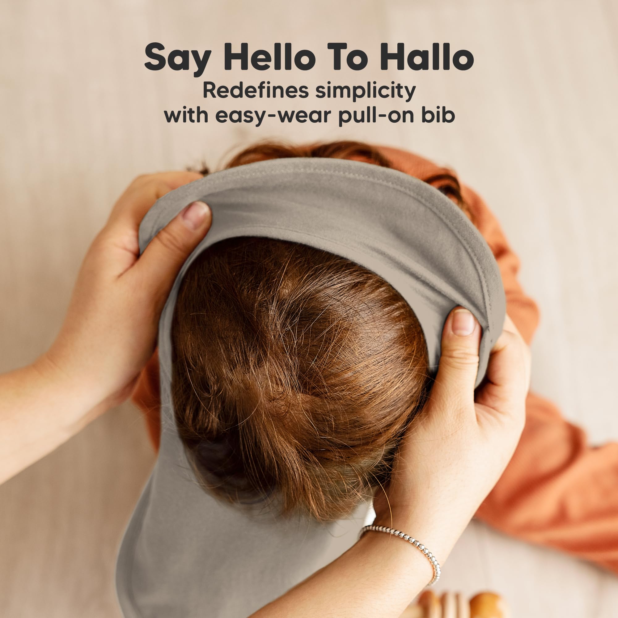 KeaBabies Hallo bib in unisex colors suited for boys and girls.