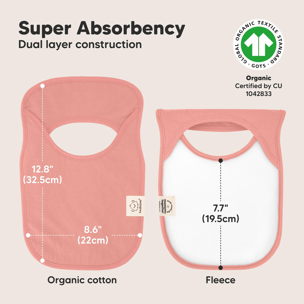 KeaBabies Hallo Baby Bibs absorbent fleece back keeps clothes dry during teething sessions