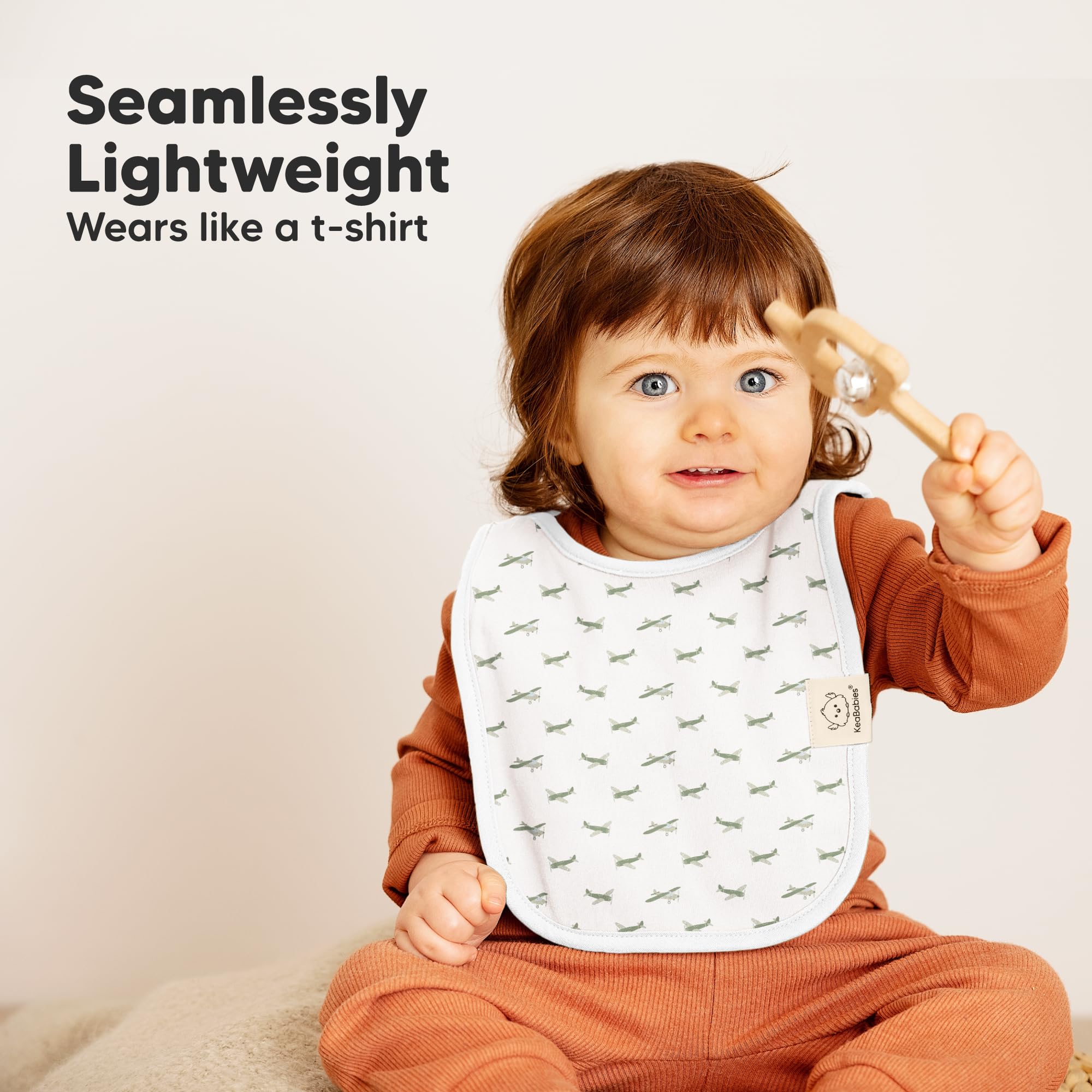 KeaBabies Hallo Baby Bibs color variety offers unisex styling for boys and girls.