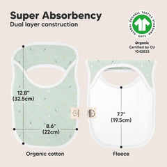 KeaBabies Hallo Baby Bibs organic cotton fabric feels gentle on delicate skin.