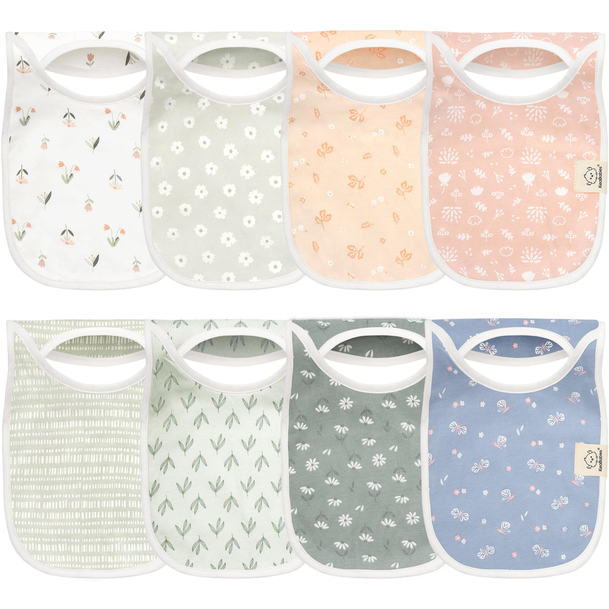 KeaBabies Hallo bib pullover design on baby for easy on and off