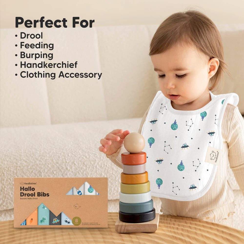 KeaBabies Hallo bib sustainable packaging for eco-conscious routines.
