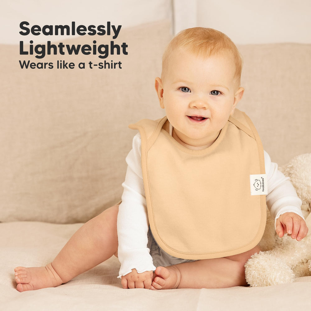 KeaBabies Hallo Baby Bibs water-resistant backing adds extra protection against spills