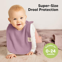 KeaBabies Hallo bibs worn on toddler—secure pullover design for busy days.