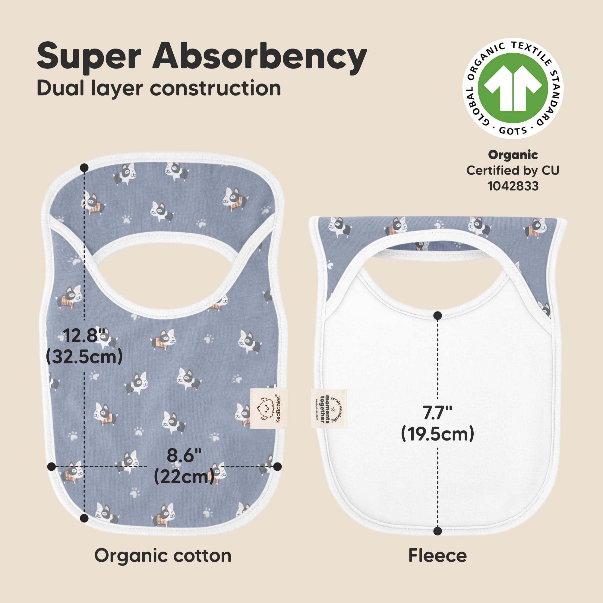 KeaBabies Hallo organic cotton closeup demonstrates gentle fabric