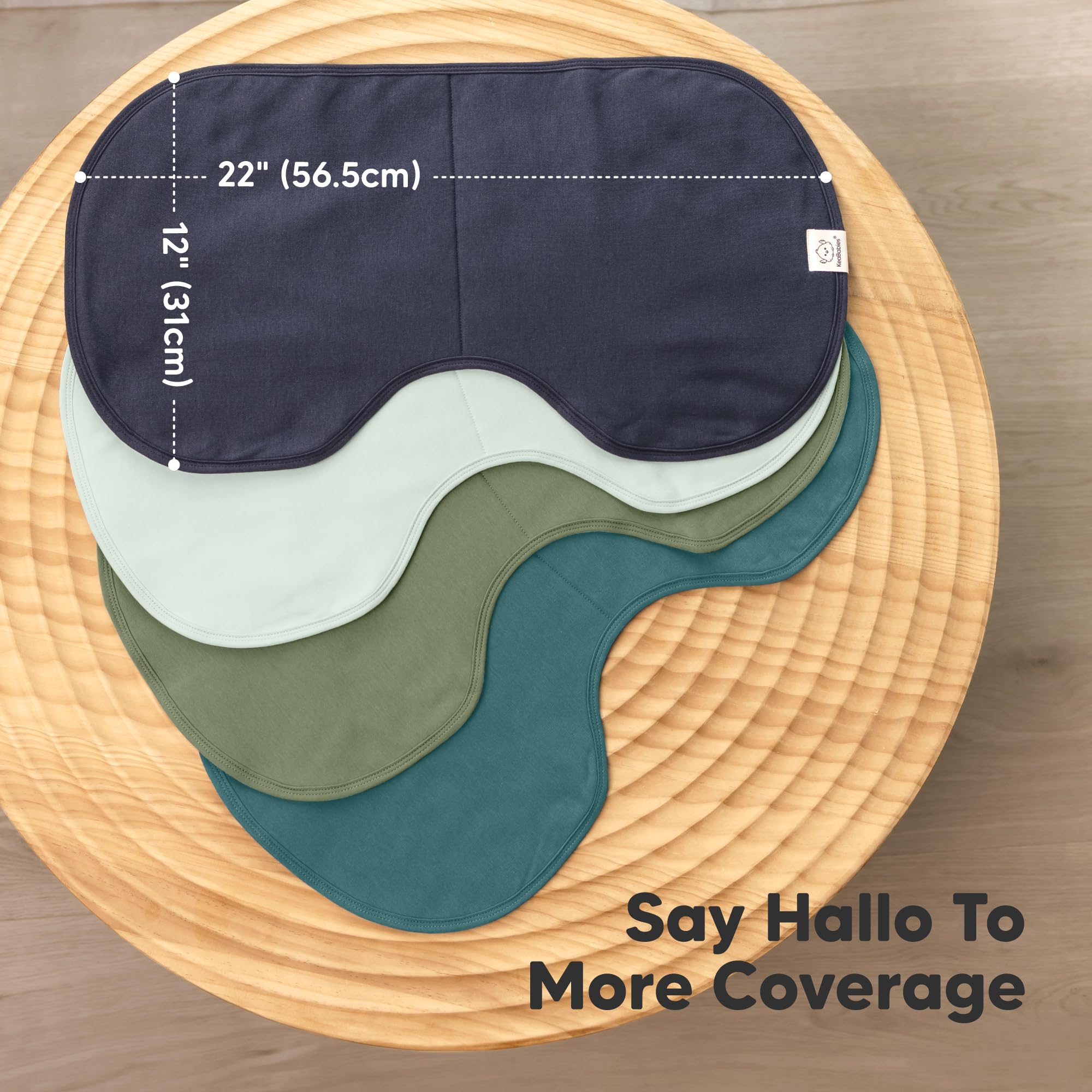 KeaBabies Hallo burp cloth packaging shows gift-ready 4-pack.