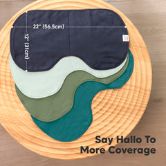 KeaBabies Hallo burp cloth packaging shows gift-ready 4-pack.
