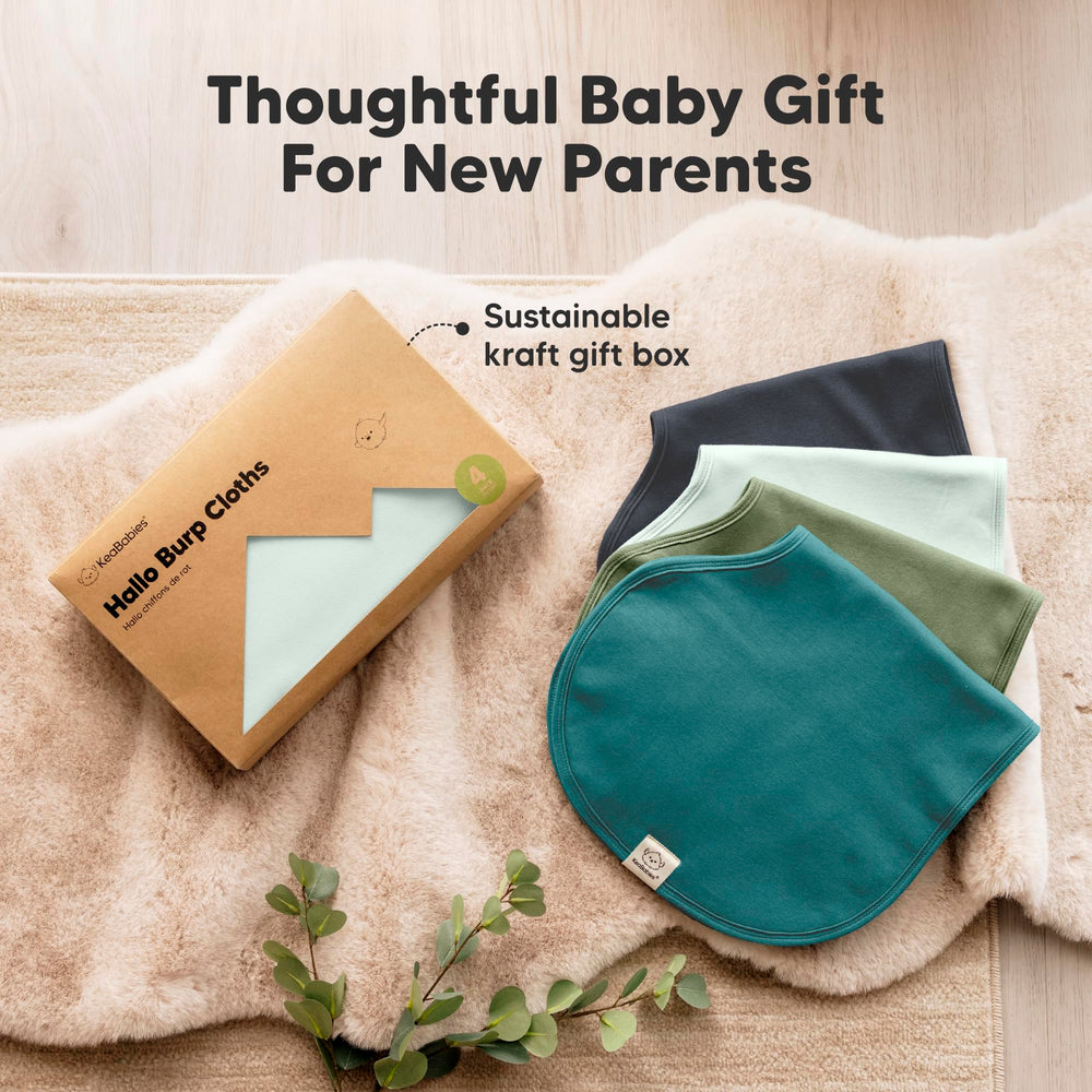 KeaBabies Eclipse edition burp cloth color on display.