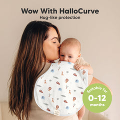 KeaBabies Hallo Burp Cloths extended 22-inch coverage highlights broad shoulder protection after feeds.