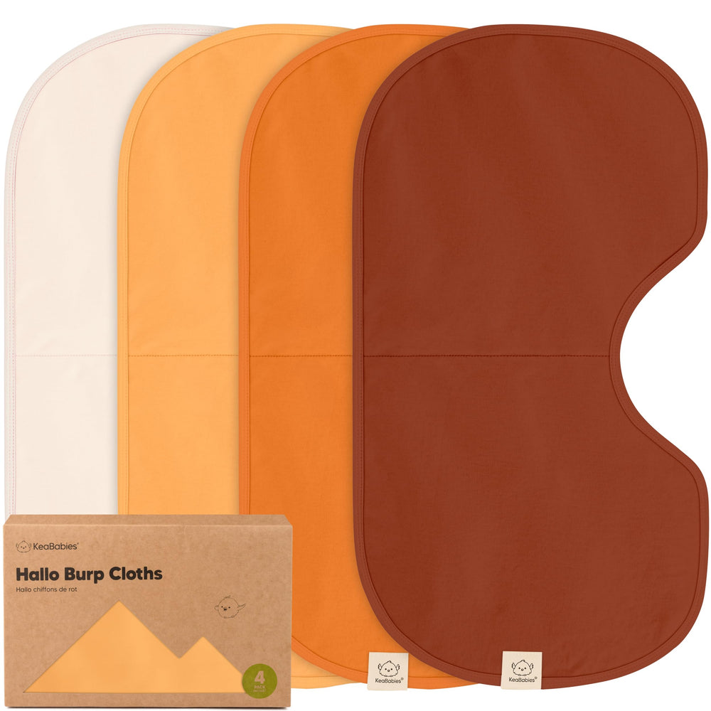 KeaBabies Hallo Burp Cloths shoulder coverage for clean feeding sessions.