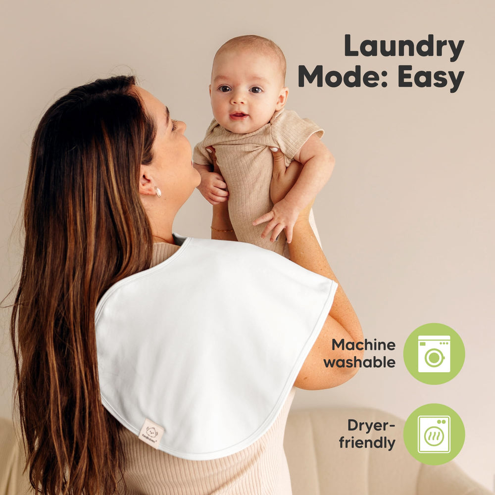 KeaBabies Hallo Burp Cloths are machine washable and dryer-friendly for busy parents.