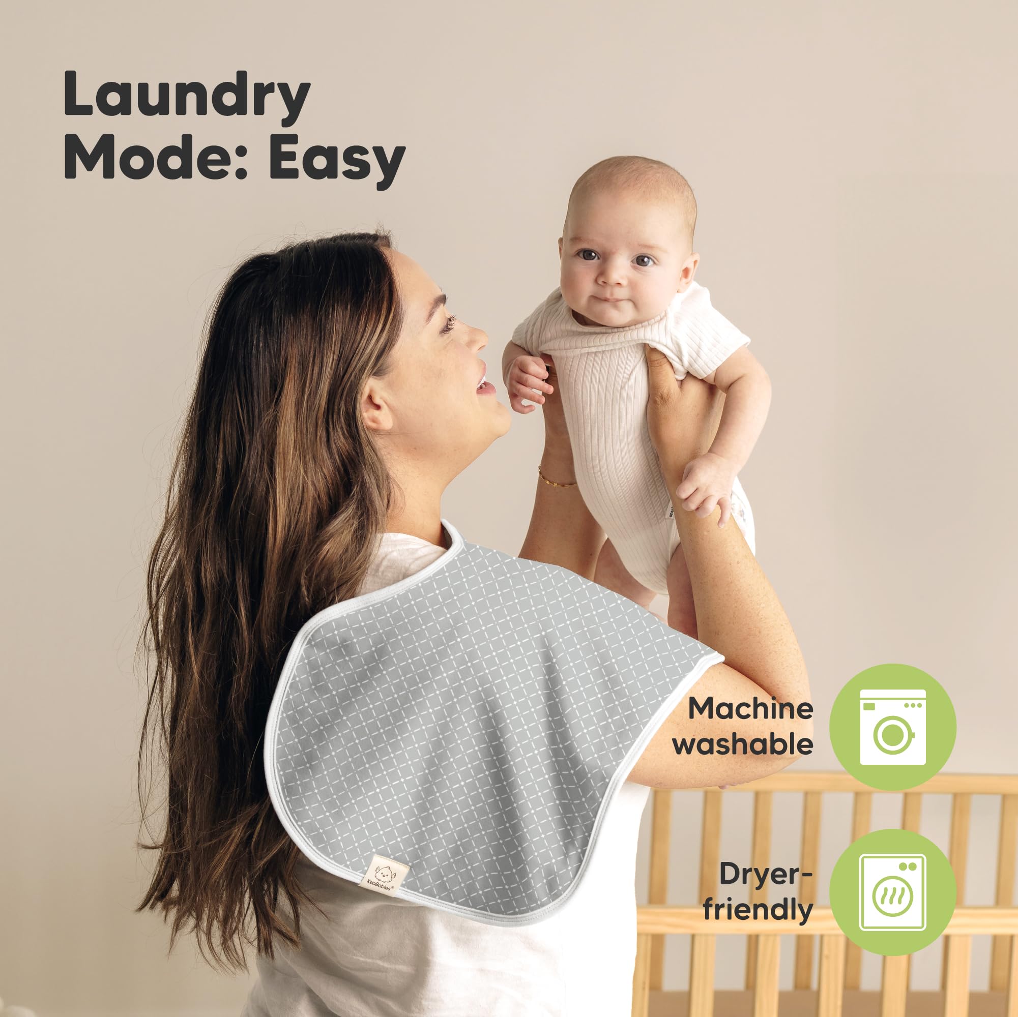 KeaBabies Hallo gender-neutral design blends with outfits for everyday use.