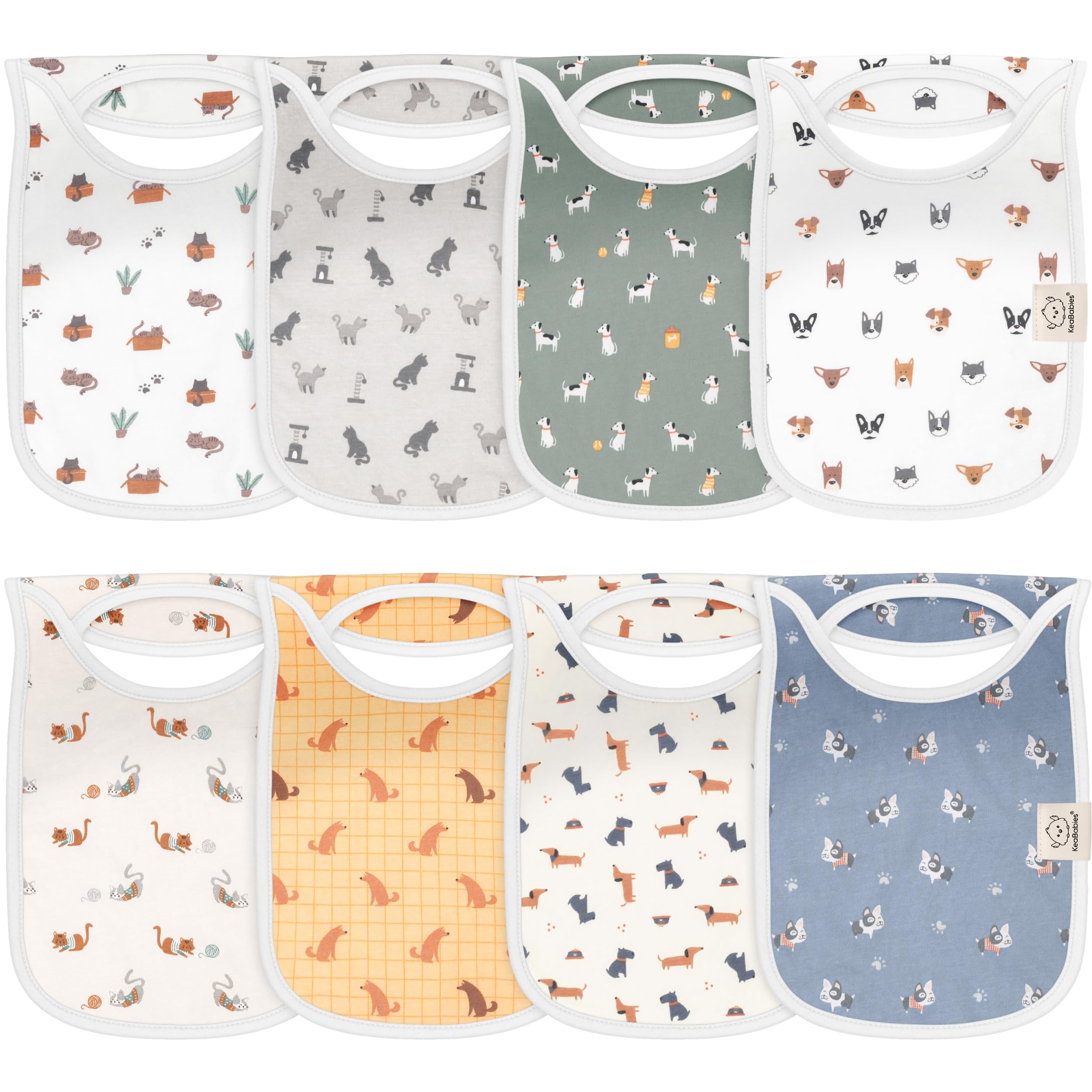 KeaBabies Hallo pullover bib on baby keeps drool contained for busy days