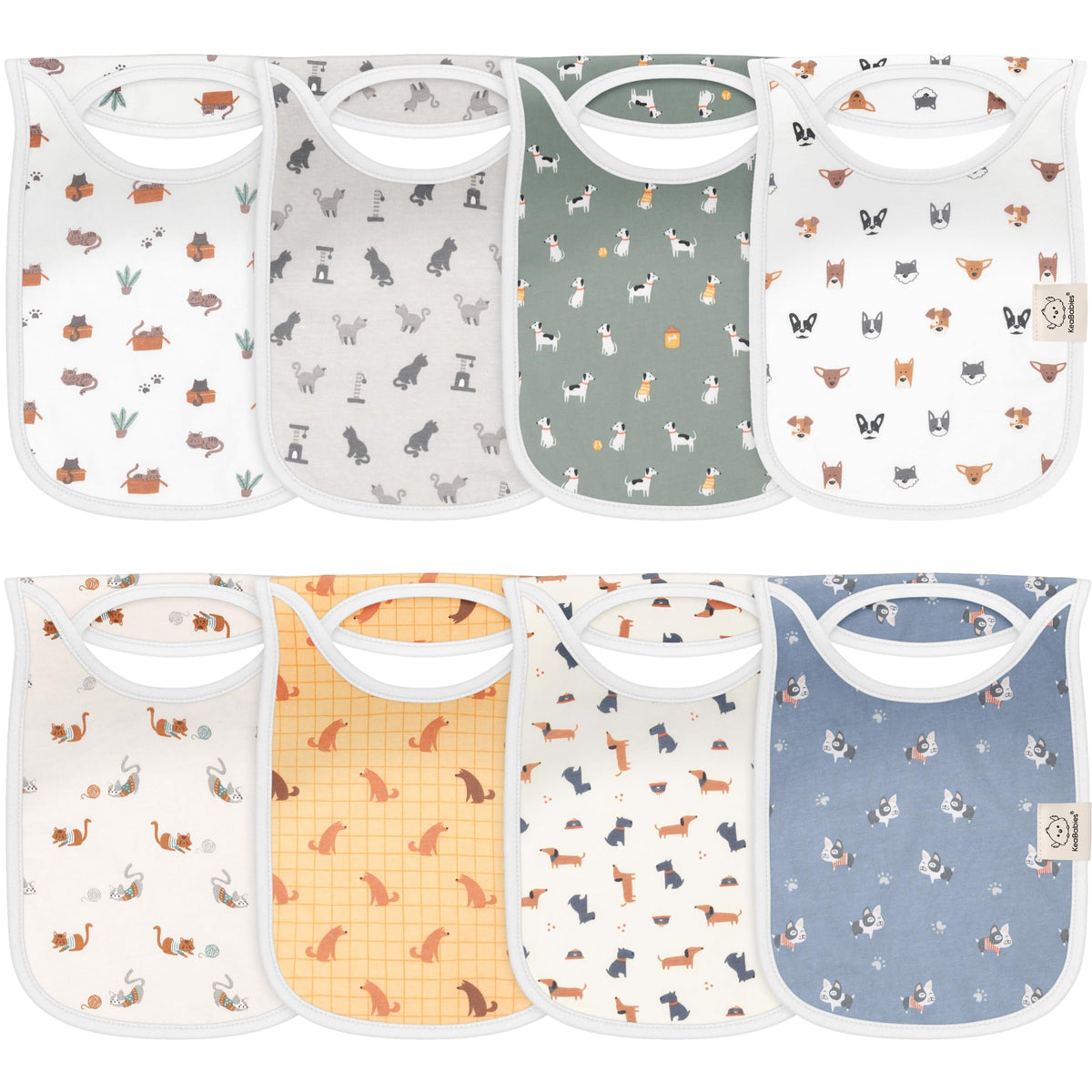 KeaBabies Hallo pullover bib on baby keeps drool contained for busy days