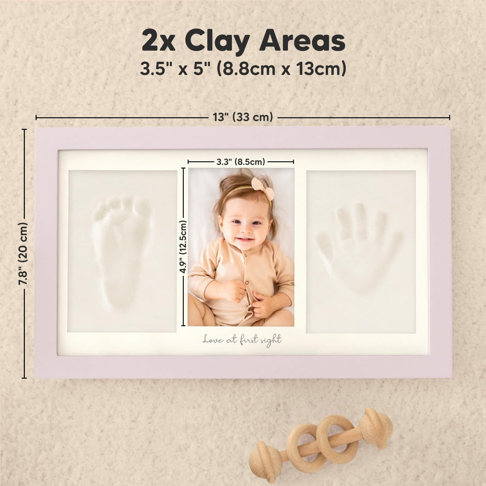 KeaBabies handprint frame on display adds heartfelt decor to the nursery.