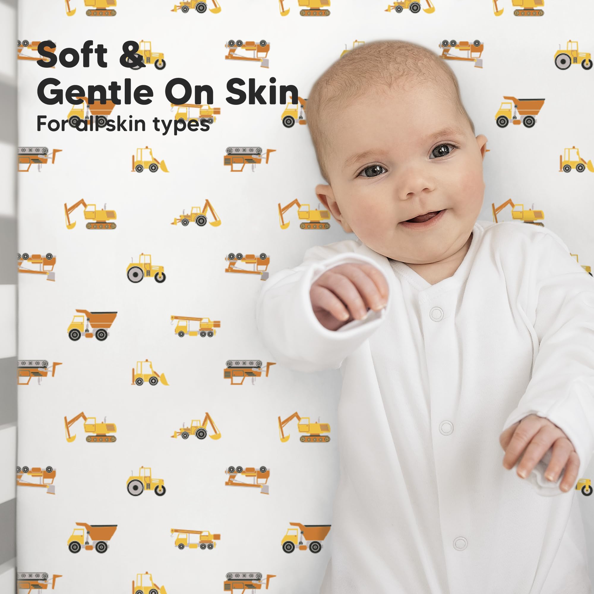 KeaBabies Isla fitted crib sheet demonstrates hidden elastic-band seams for secure hold