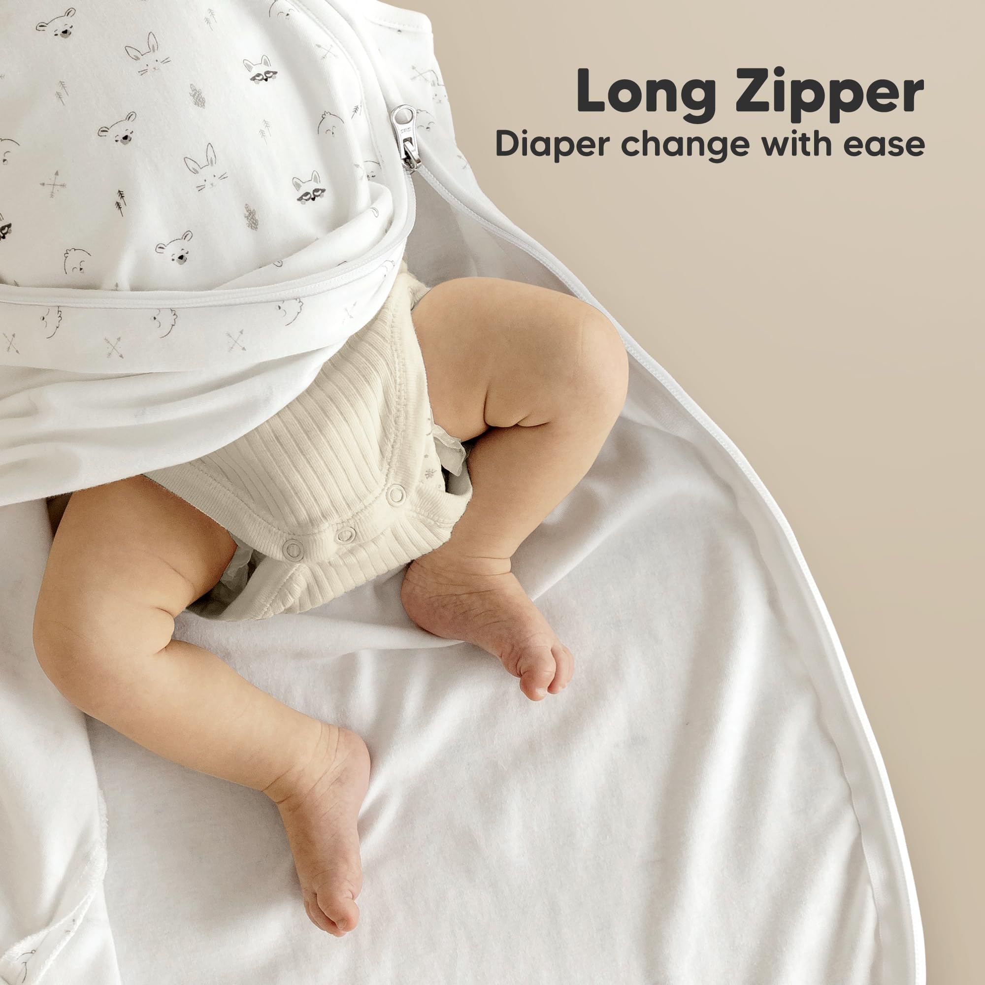 KeaBabies hip-area design ensures natural movement during sleep