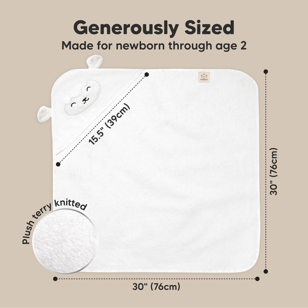 KeaBabies towel growth-ready from newborn to toddler use