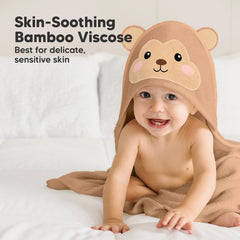 KeaBabies hooded towel-hood-detail emphasizes cozy hood for warmth and snug wrap.