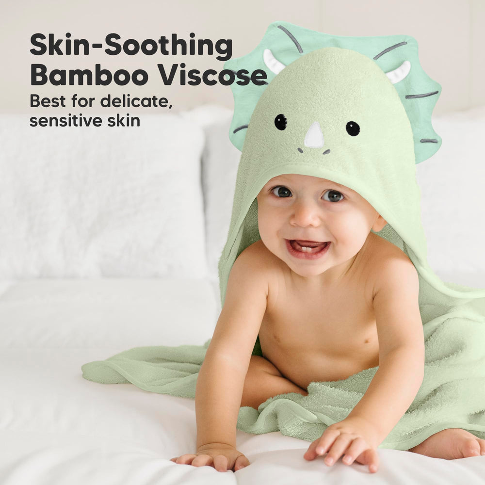 KeaBabies hooded towel 30x30 size offers generous newborn bath coverage.