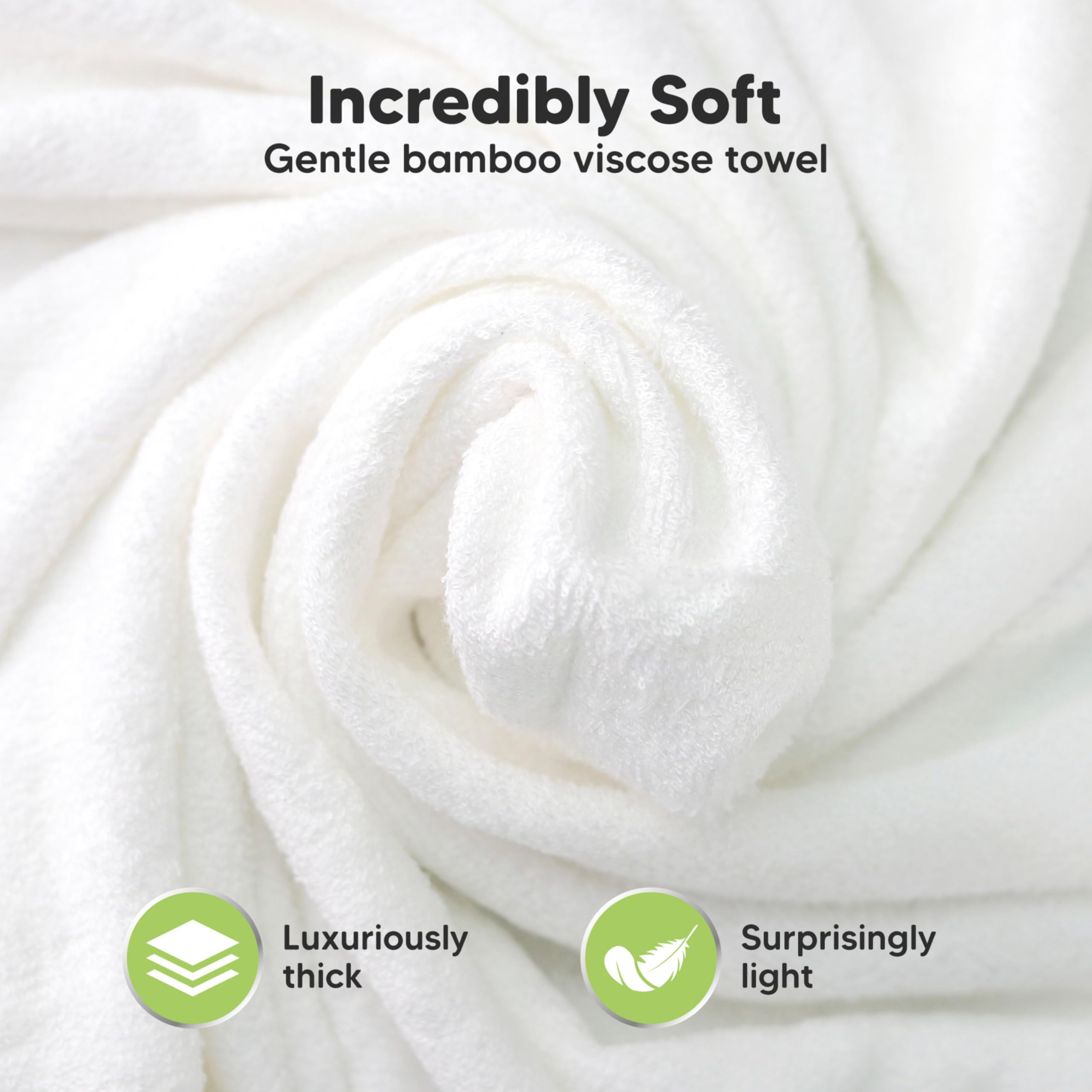 KeaBabies hooded towel 35x35 inch size displayed for growth